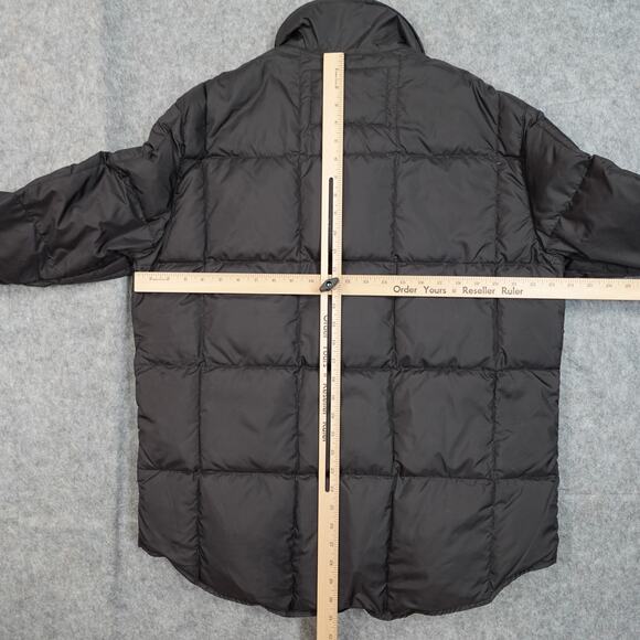 Vintage Polo Ralph Lauren Jacket Mens Medium Down Puffer Bubble Snap Front Black - Picture 8 of 11